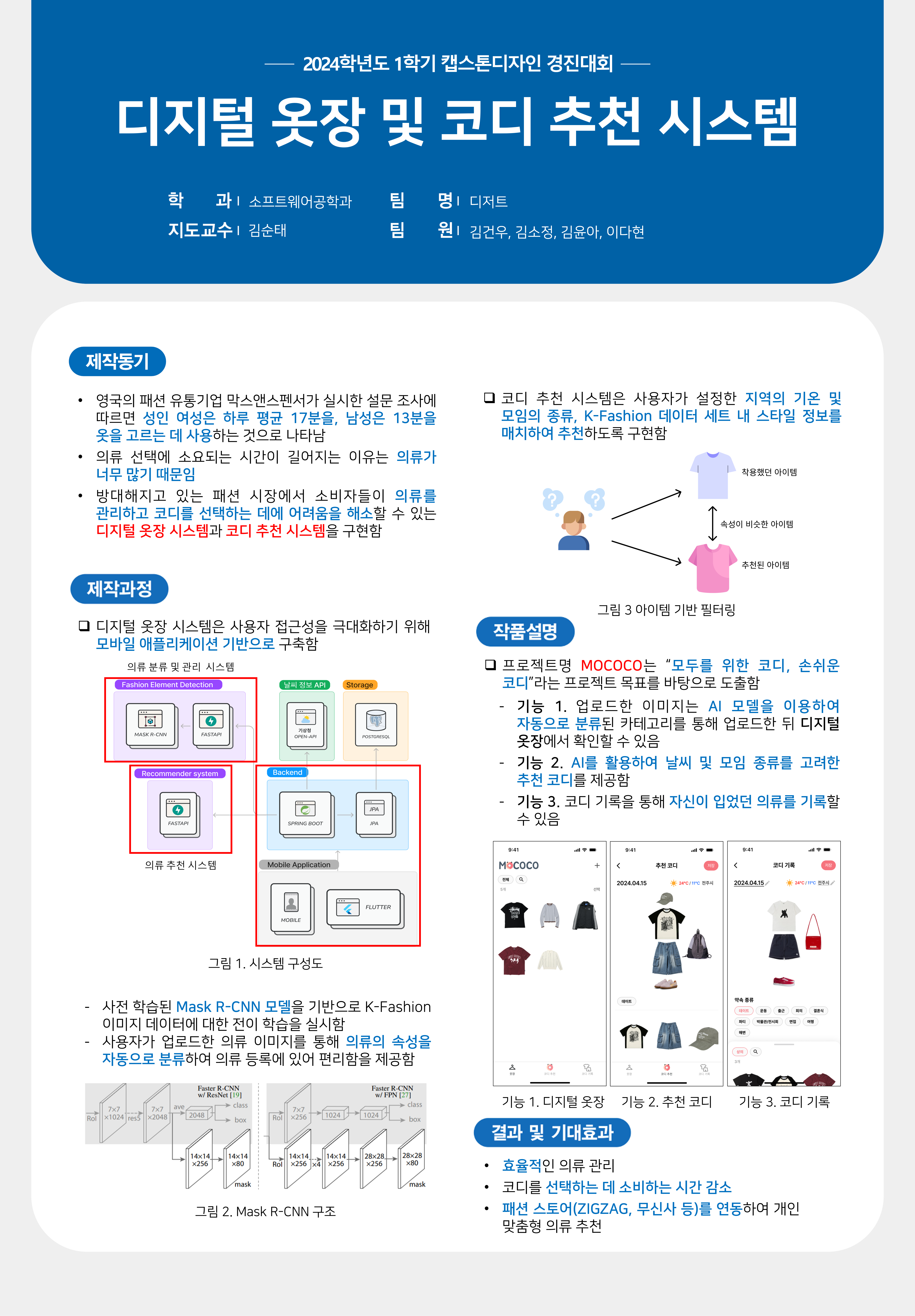 디지털 옷장 및 코디 추천 시스템