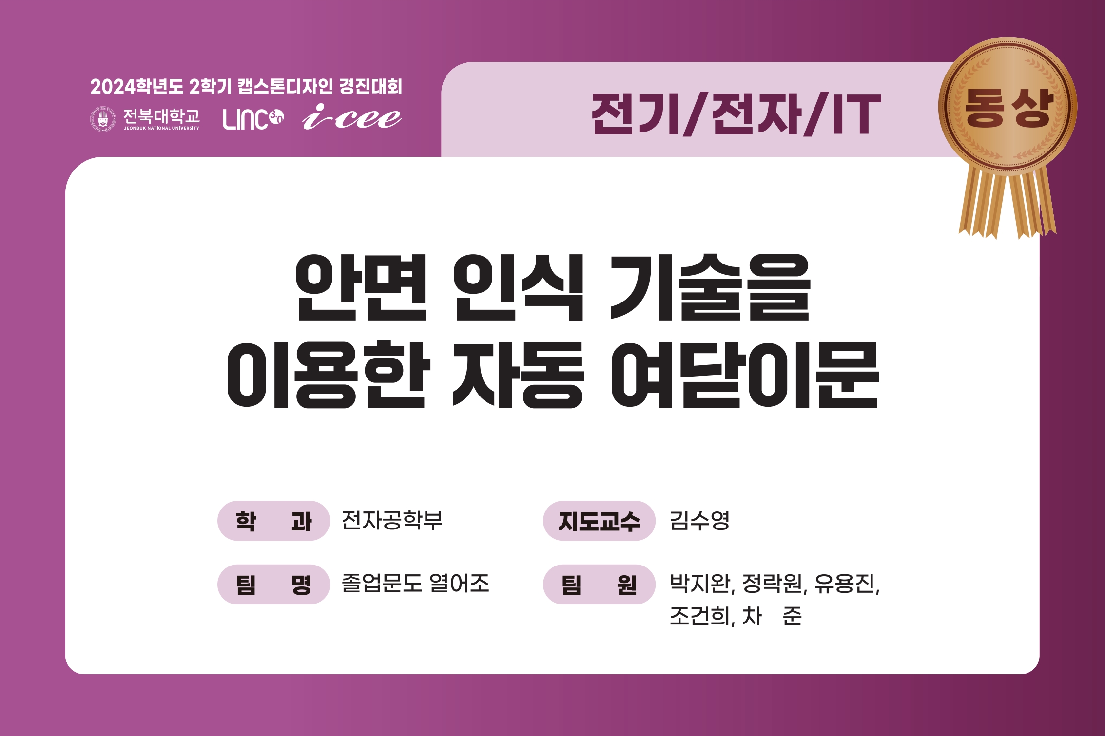 안면 인식 기술을 이용한 자동 여닫이문