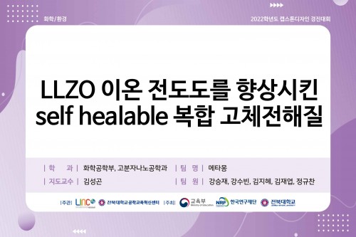 LLZO로 이온 전도도를 향상시킨 self healable 복합 고체 전해질