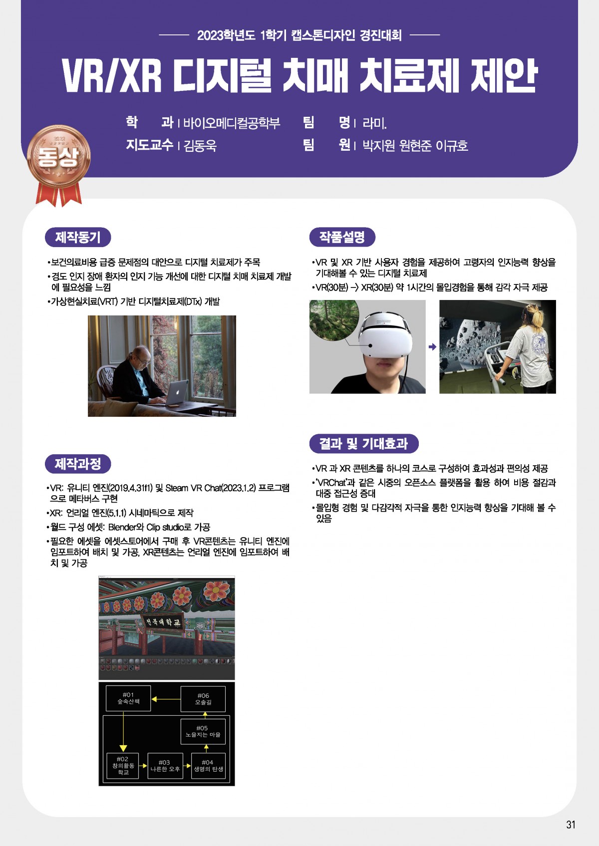 VR/XR 디지털 치매 치료제 제안