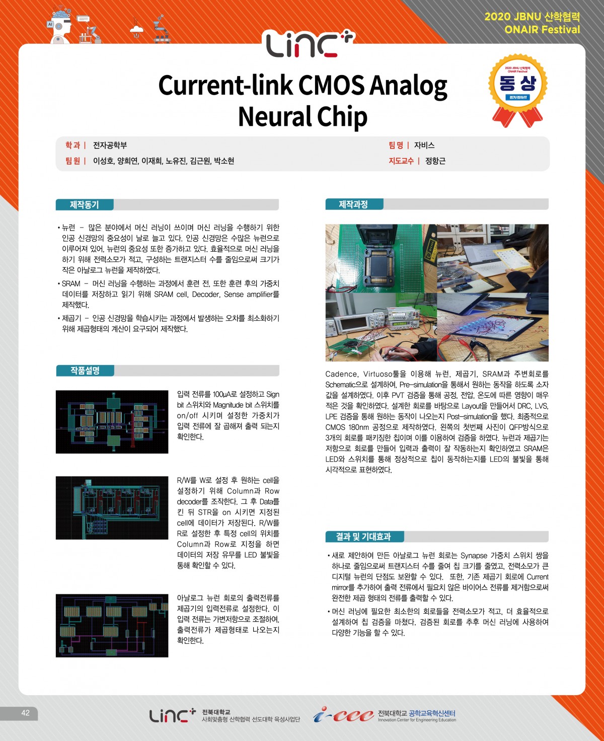 Current-link CMOS Analog Neural Chip