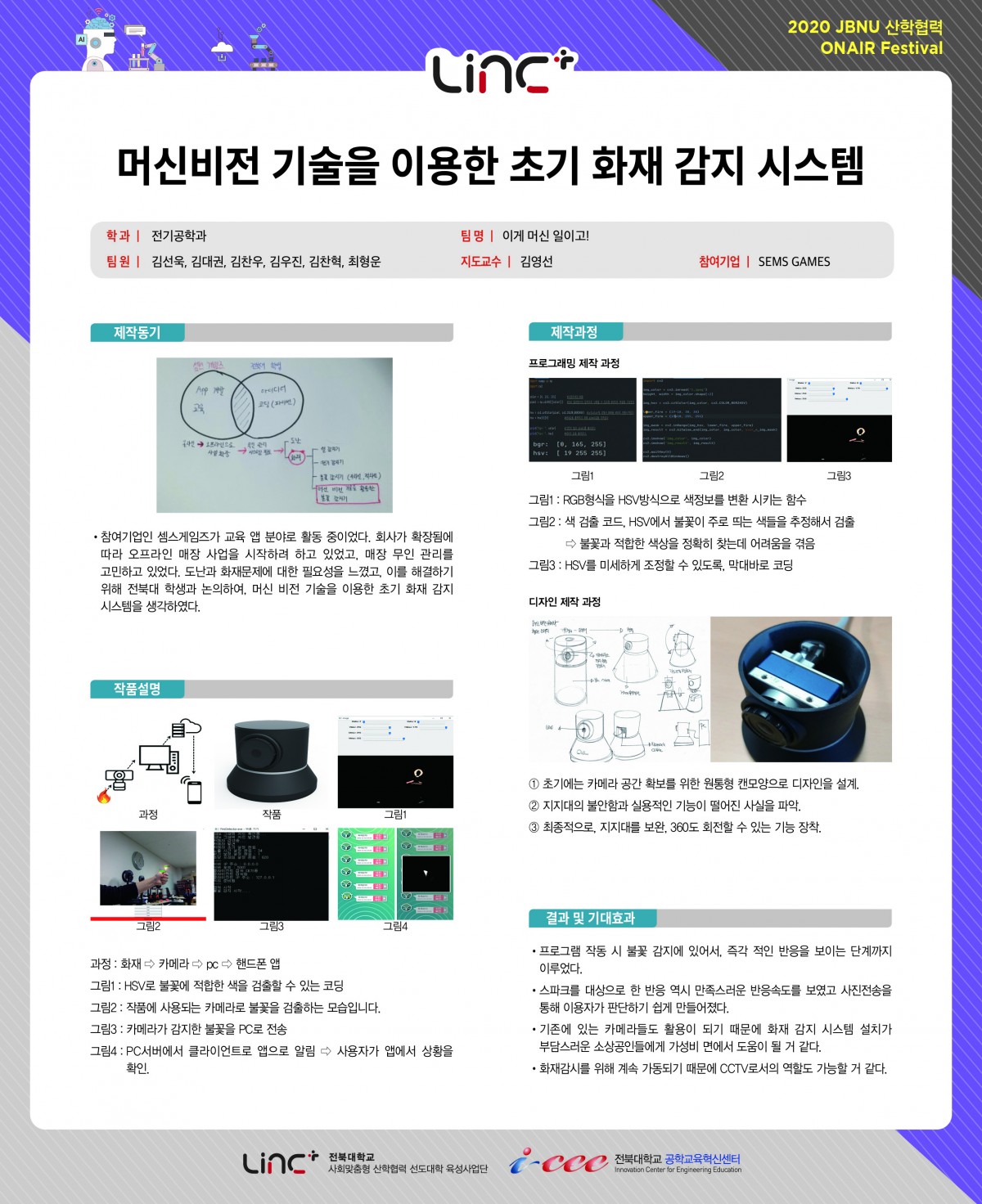 머신비전 기술을 이용한 초기 화재 감지 시스템